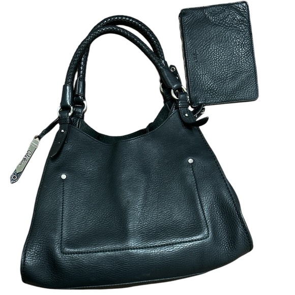 Cole Haan Handbags - Cole Haan Black Leather Shoulder Bag With Detachable Wristlet